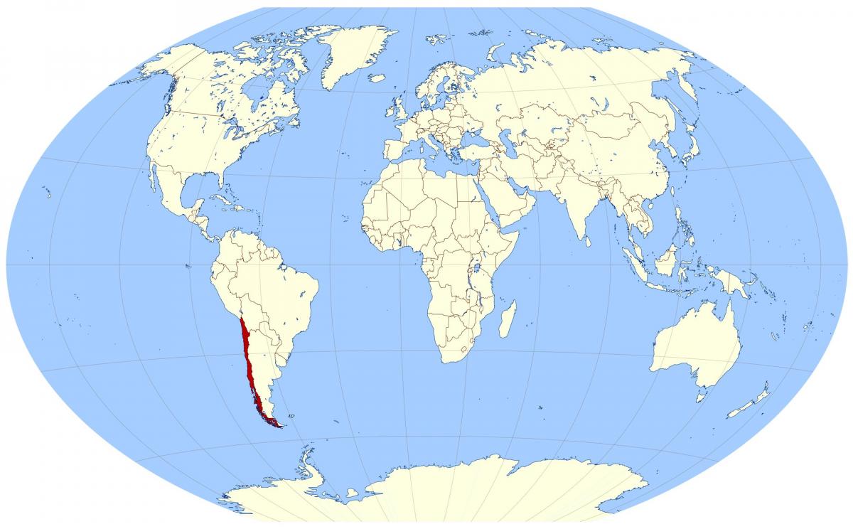 نقشه جهان نشان شیلی