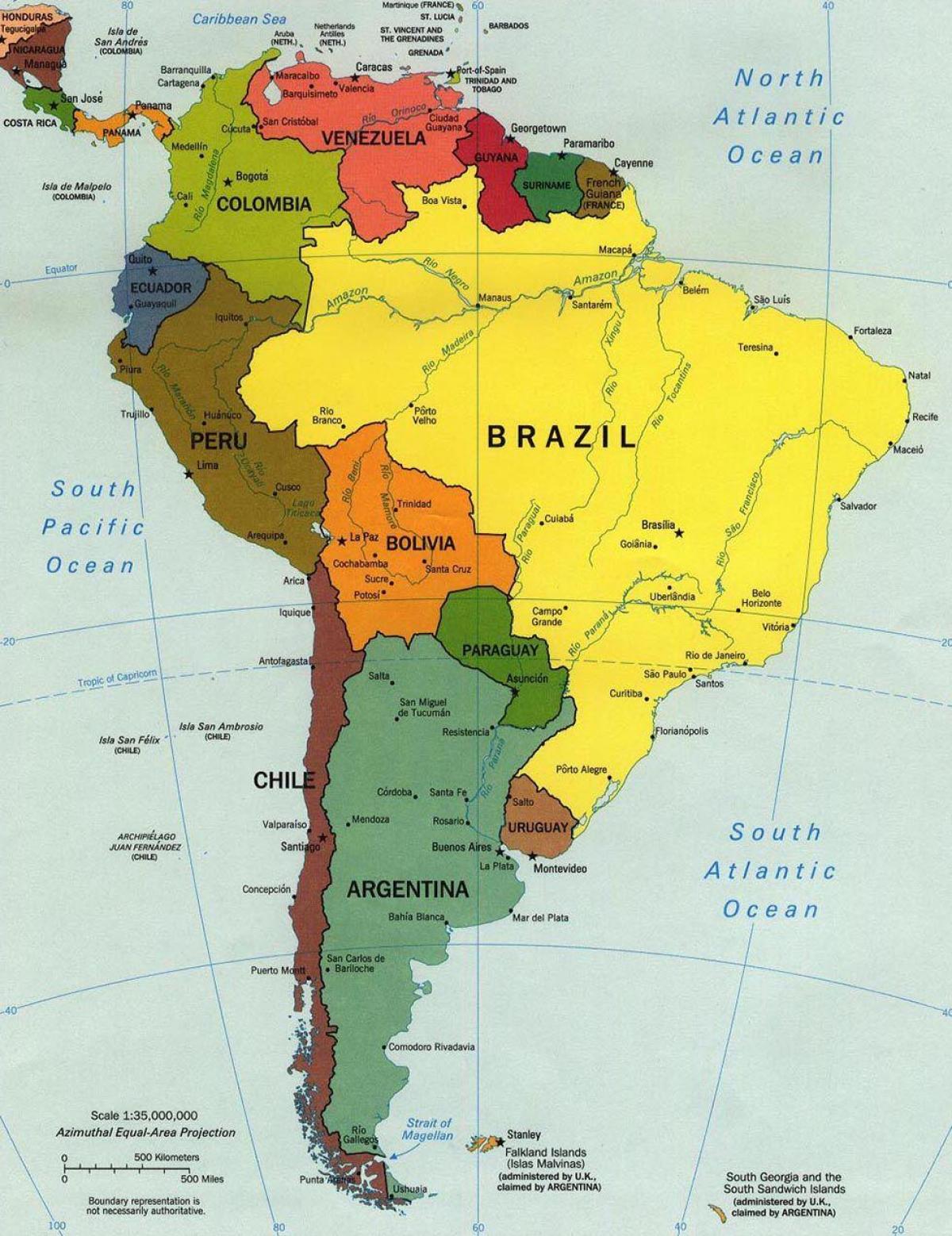 شیلی کشور در نقشه جهان