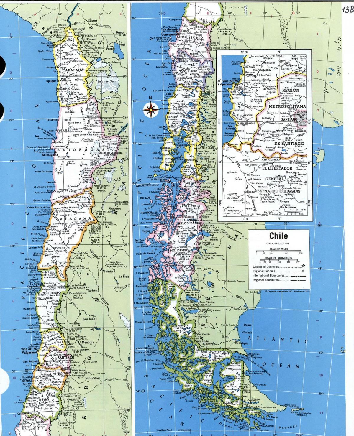 نقشه دقیق شیلی