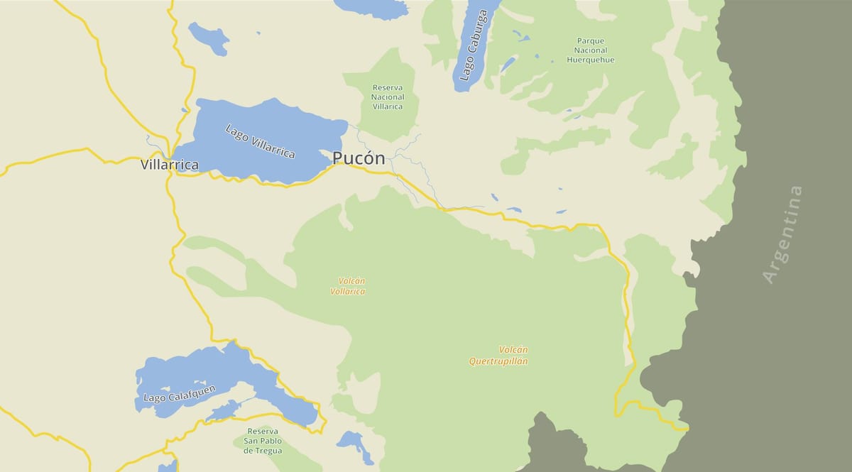 نقشه pucon شیلی